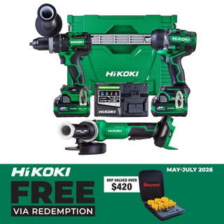 HiKOKI MultiVolt Cordless Brushless 36V 3pc Combo Kit