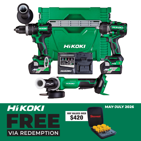 HiKOKI MultiVolt Cordless Brushless 36V 3pc Combo Kit