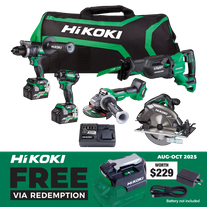HiKOKI MultiVolt Cordless Brushless Combo Kit 5pc 36v