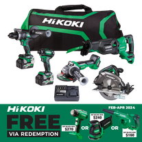 HiKOKI MultiVolt Cordless Brushless Combo Kit 5pc 36v