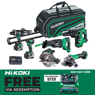 HiKOKI MultiVolt Cordless Brushless Combo Kit 6pc 36v