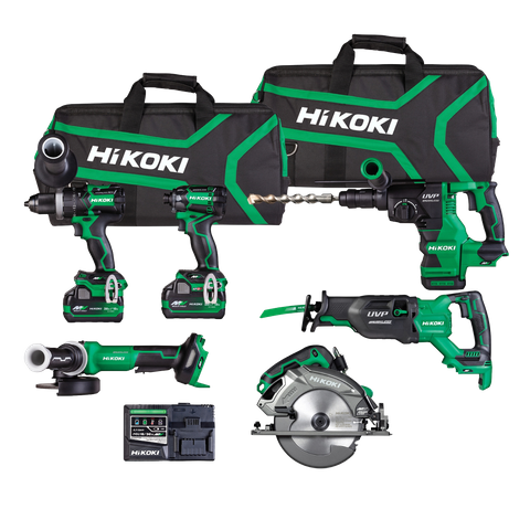 HiKOKI MultiVolt Cordless Brushless Combo Kit 6pc 36v