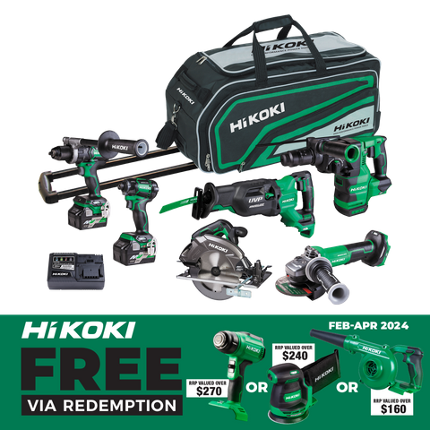 HiKOKI MultiVolt Cordless Brushless Combo Kit 6pc 36v