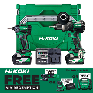 HiKOKI MultiVolt Impact Drill & Impact Driver Brushless 36v 2.5Ah