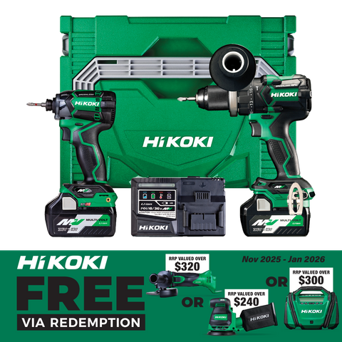 HiKOKI MultiVolt Impact Drill & Impact Driver Brushless 36v 2.5Ah