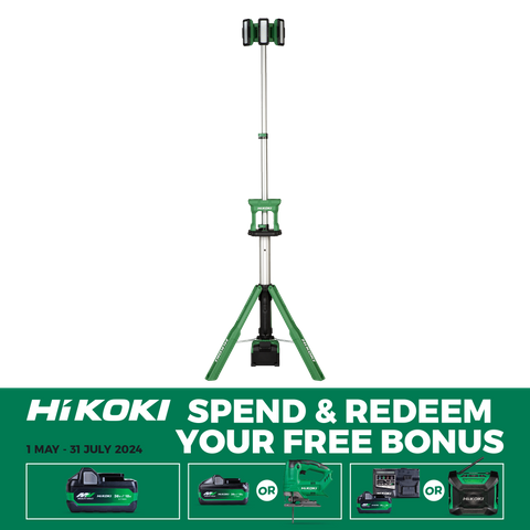 HiKOKI Cordless LED Worksite Tower Light 4000lm 18v - Bare Tool