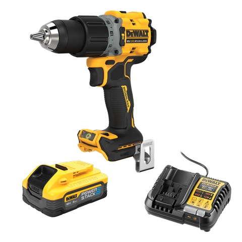 DeWalt Cordless Hammer Drill Compact Brushless POWERSTACK 18V 5Ah