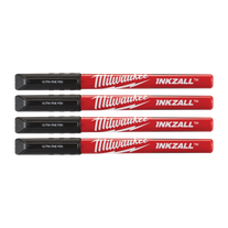 Milwaukee INKZALL Ultra Fine Point Black Pen 4pk