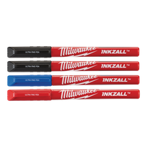 Milwaukee INKZALL Ultra Fine Point Pen 4pk (Black, Red, Blue)