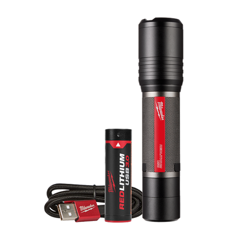 Milwaukee REDLITHIUM USB Rechargeable Slide Focus Flash Light Kit