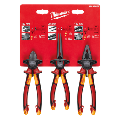 Milwaukee VDE Plier Set 3pc