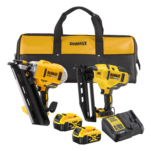 Buy DeWalt Cordless Framing & Finishing Nailer Kit 18V 5Ah online in