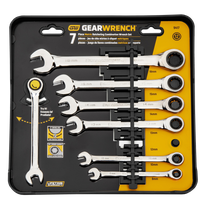 GEARWRENCH Ratcheting Wrench Set 7pc Metric