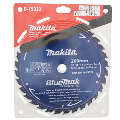 Makita BlueMak 260mm Saw Blades