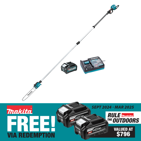 Makita XGT Cordless Pole Saw Brushless 30mm 12in 40v 4Ah