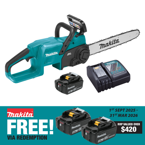 Makita LXT Cordless Chainsaw 400mm/16in 18V 5Ah