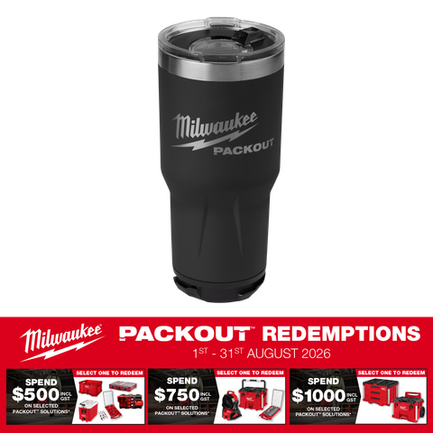 Milwaukee PACKOUT Black Tumbler 30oz/880ml