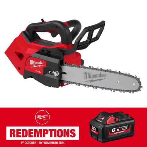 Milwaukee M18 FUEL Chainsaw Top Handle 12in 18V - Bare Tool