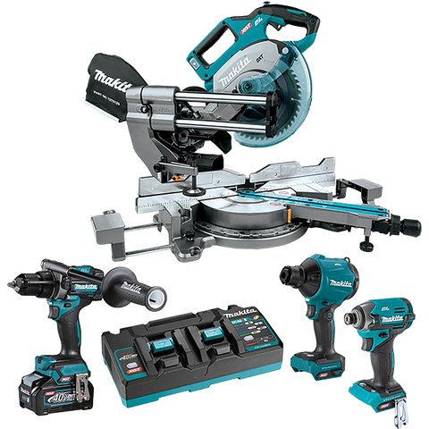 Makita XGT Cordless Combo Kit Brushless 4pc 40V 4Ah