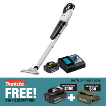 Makita LXT Cordless Stick Vacuum Brushless HEPA Filter with Cyclonic 4 speed 18V