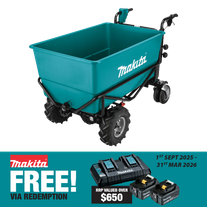 Makita LXT Cordless Brushless Wheelbarrow with Flat Bucket 18v - Bare Tool