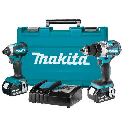 Makita LXT Cordless Hammer Driver Drill and Impact Driver Brushless 18v 5Ah
