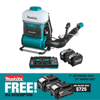 Makita XGT Cordless Backpack Mist Blower Brushless 15L 40v 2x8Ah