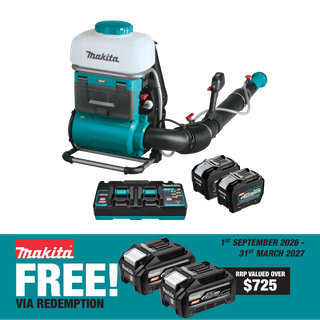 Makita XGT Cordless Backpack Mist Blower Brushless 15L 40v 2x8Ah