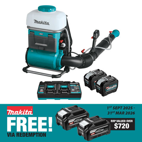 Makita XGT Cordless Backpack Mist Blower Brushless 15L 40v 2x8Ah