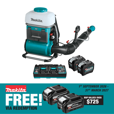 Makita XGT Cordless Backpack Mist Blower Brushless 15L 40v 2x8Ah