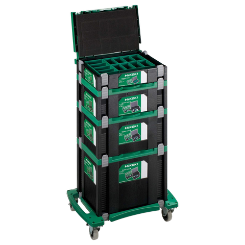 HiKOKI Stackable System Case Stack Combo with Organiser and Trolley