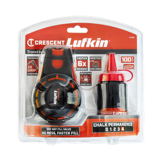 Crescent Chalk Line & Red Hardmark Chalk 30m