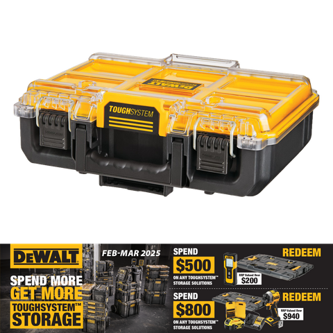 DeWalt TOUGHSYSTEM 2.0 Half Width Organiser