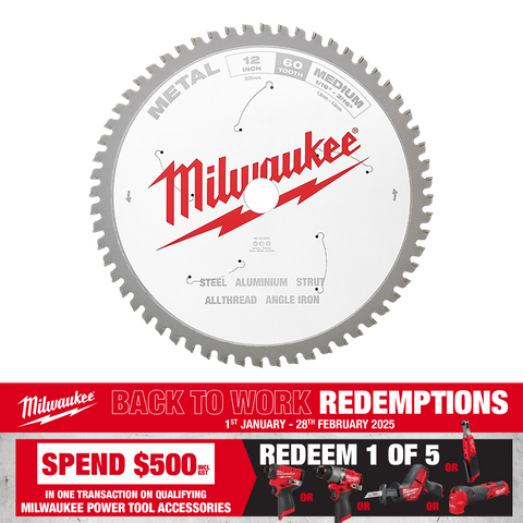 Milwaukee Mitre/Table Saw Blade Multi Material 305mm 60T