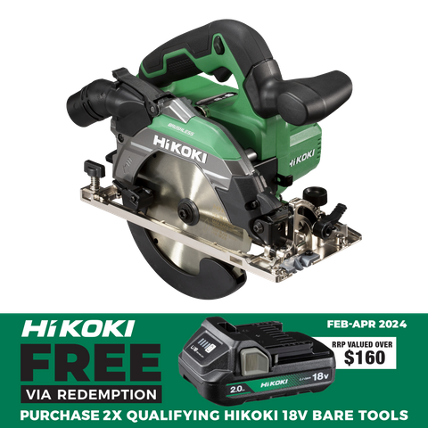 HiKOKI Cordless Circular Saw Brushless 165mm 18V -  Bare Tool