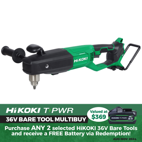 HiKOKI Cordless Right Angle Drill Brushless 13mm 36V - Bare Tool