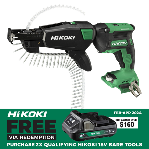 HiKOKI MultiVolt Cordless Collated Screwdriver 5000RPM Brushless 18V - Bare Tool