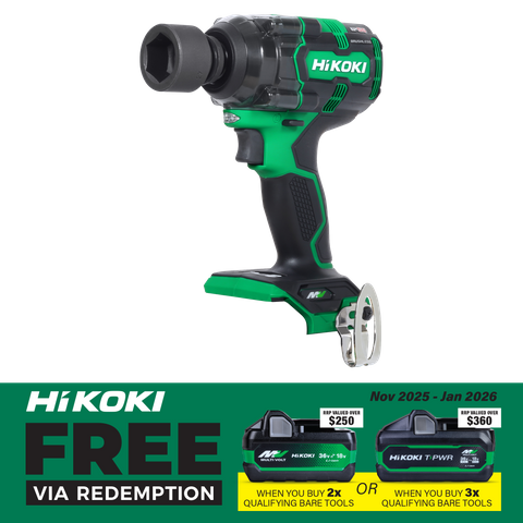 HiKOKI Cordless Impact Wrench Brushless 1/2in 389Nm 36V - Bare Tool
