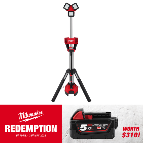 Milwaukee M18 Stand Area Light with Charger 18v - Bare Tool