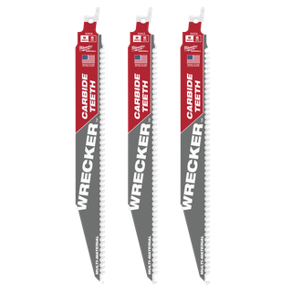 Milwaukee WRECKER Carbide Teeth Recip Blade 230mm 6tpi 3pk
