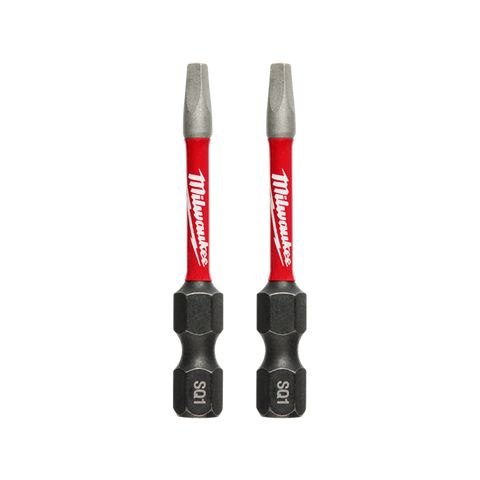 Milwaukee SHOCKWAVE Impact Bit #1 Square 50mm 2pk