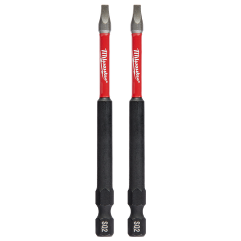 Milwaukee SHOCKWAVE Impact Bit #2 Square 89mm 2pk