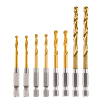 Milwaukee SHOCKWAVE RED HELIX Rivet Drill Bit Set Titanium 8pc