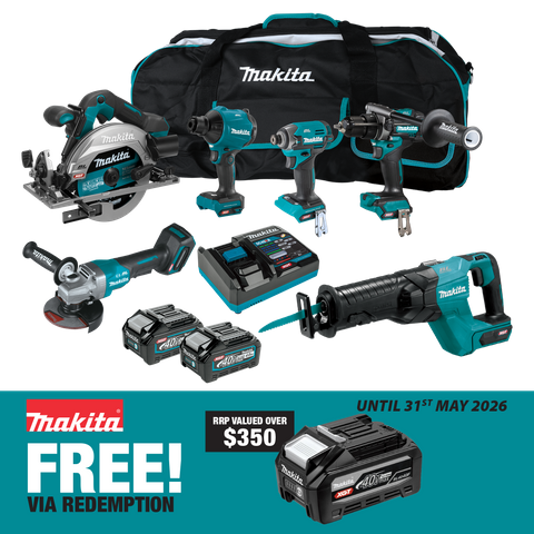 Makita XGT Cordless Combo Kit Brushless 204G 6pc 40V 4Ah