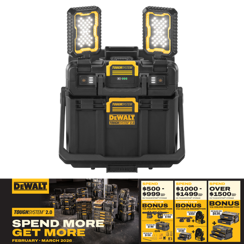 DEWALT TOUGHSYSTEM 2.0 Task Box and Light 18v - Bare Tool