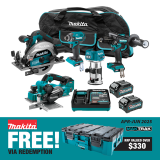 Makita XGT Cordless Combo Kit Brushless 5pc 40V 4Ah