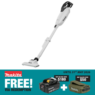 Makita LXT Cordless Vacuum Stick White Brushless 18V - Bare Tool