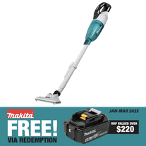 Makita LXT Cordless Vacuum Stick White Brushless Variable Speed 18V - Bare Tool