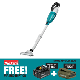 Makita LXT Cordless Vacuum Stick White Brushless Variable Speed 18V - Bare Tool