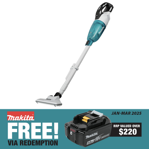 Makita LXT Cordless Vacuum Stick White Brushless Variable Speed 18V - Bare Tool